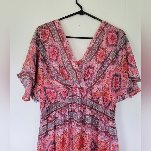 Rabbit Rabbit Rabbit Designs Geometric Pattern Maxi Dress Size 16 - Picture 3 of 10